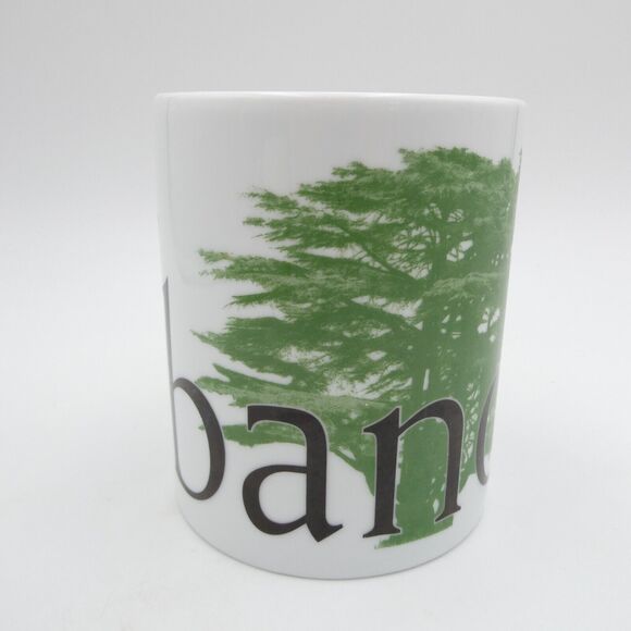 Starbucks Lebanon City Collector Series Coffee Mug Cup 2002 White & Green - Picture 3 of 12